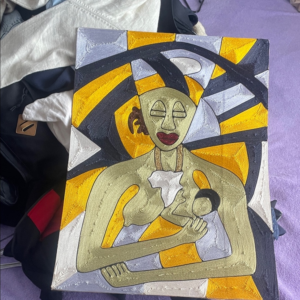 Abstract Mother and Child Canvas Art